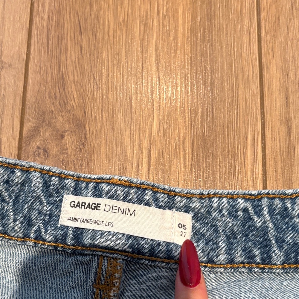 Garage Blue Flare & Wide Leg Jeans - Picture 2 of 2